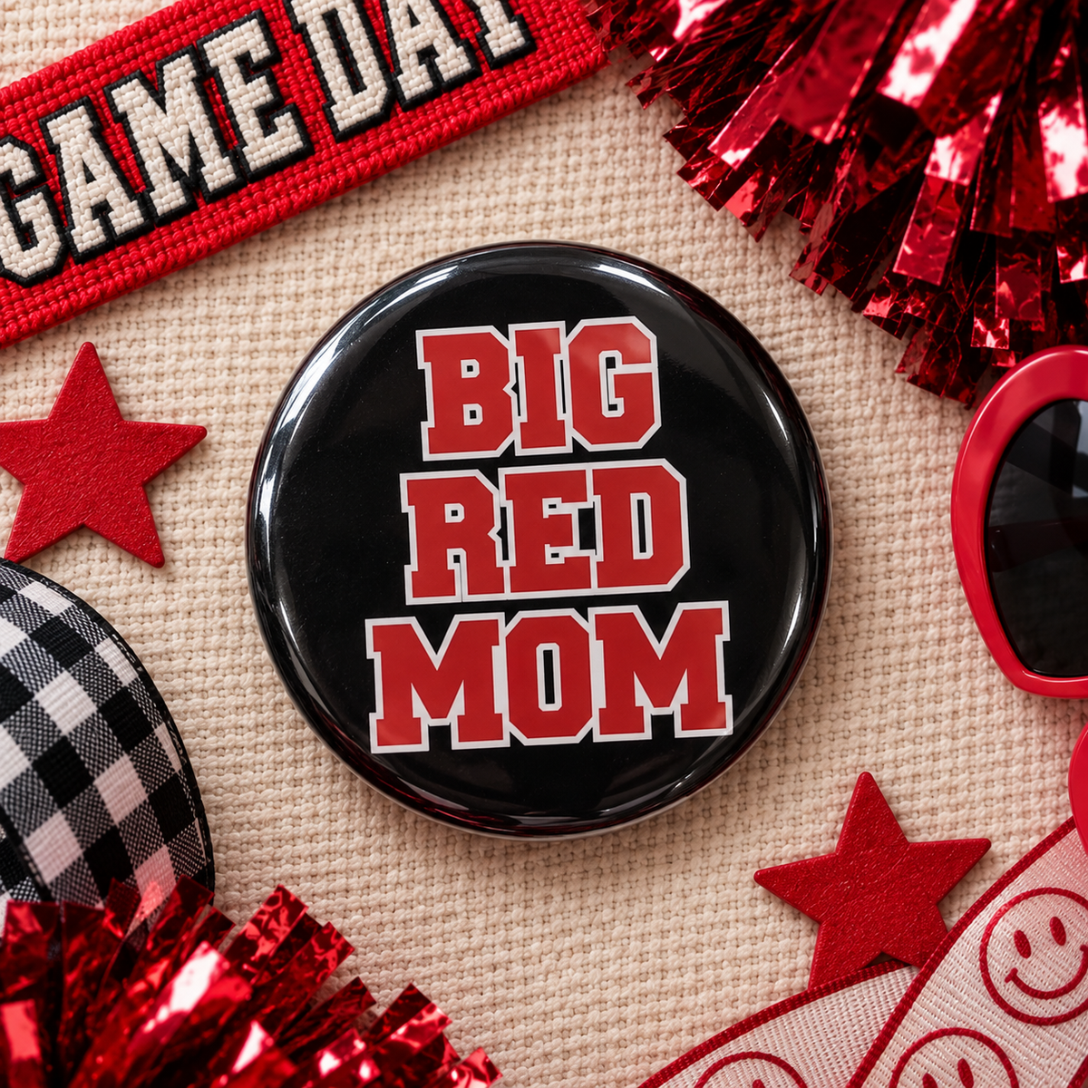 Big Red Mom 3" Button