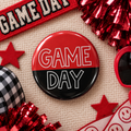 Red + Black Game Day 3" Button
