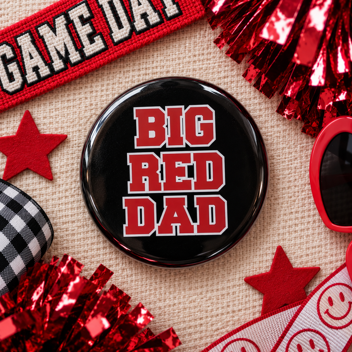 Big Red Dad 3" Button
