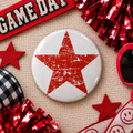 Red Distressed Star 3" Button