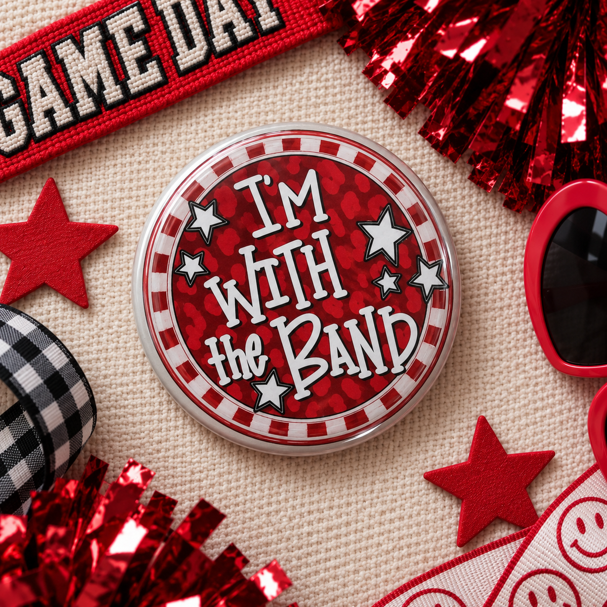 I’m With the Band 3" Button