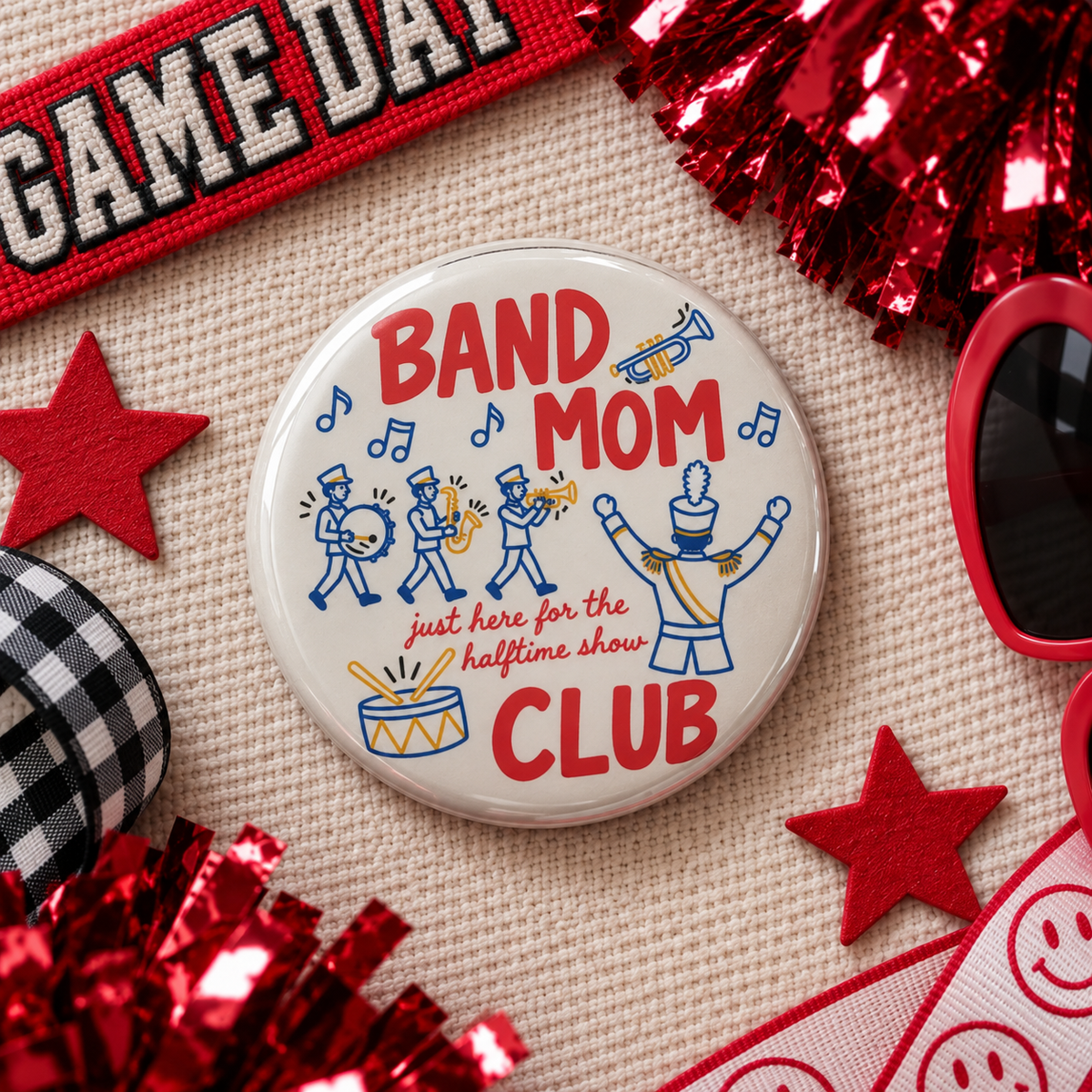 Band Mom Halftime Show Club 3" Button