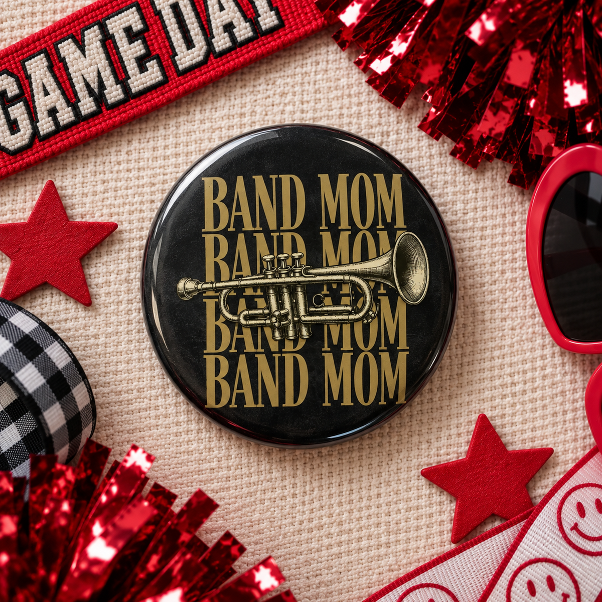 Band Mom Trumpet 3" Button