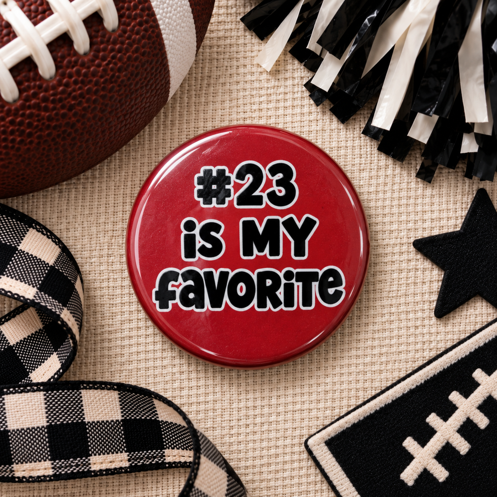 Custom Game Day Photo & Player 3" Button