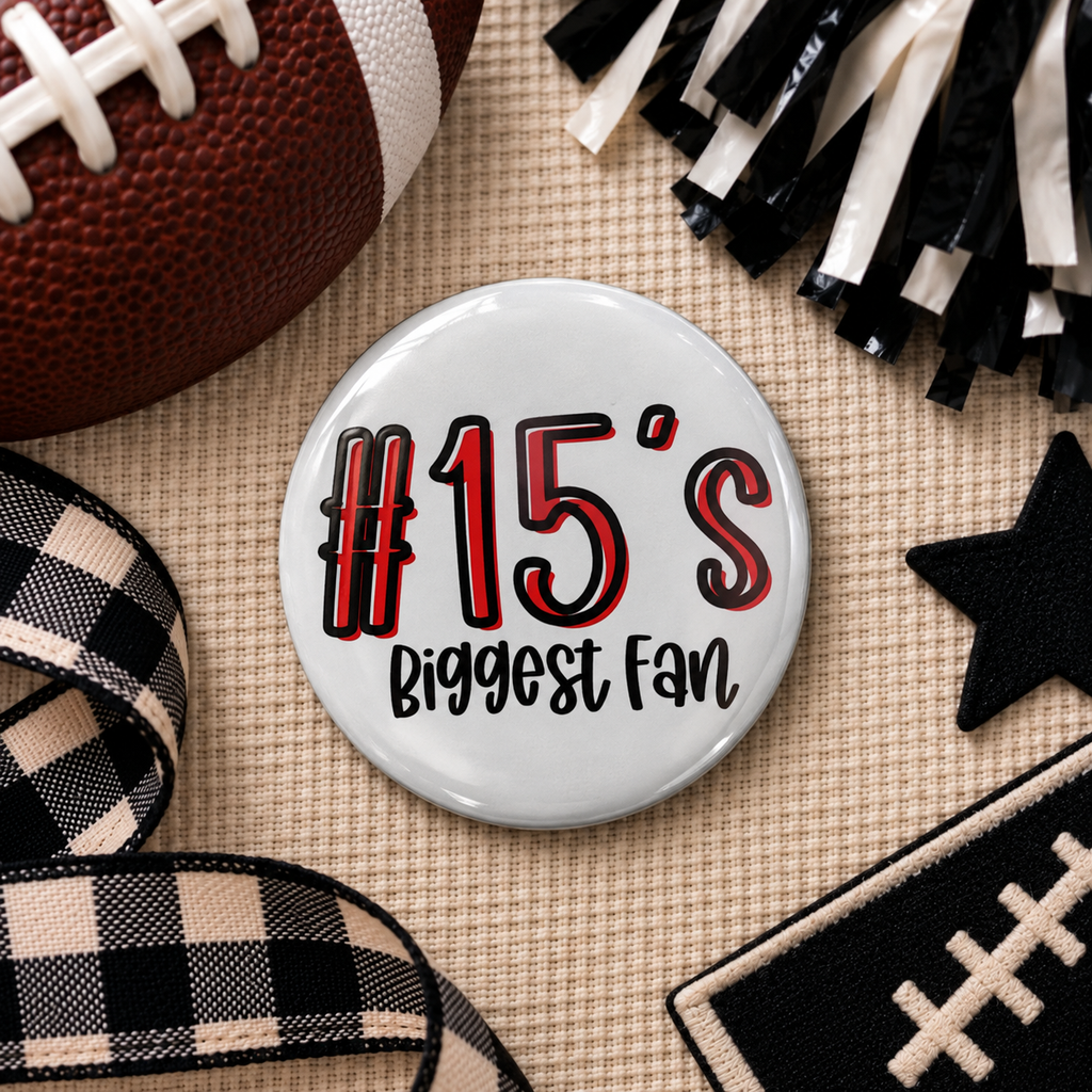 Custom Game Day Photo & Player 3" Button